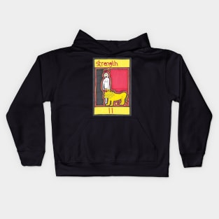 Strength. Tarot. Outsider Art Kids Hoodie